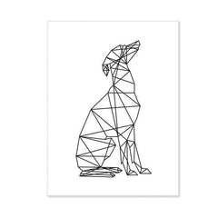 Scandinavian Elegance Dog Art My Wall Clock