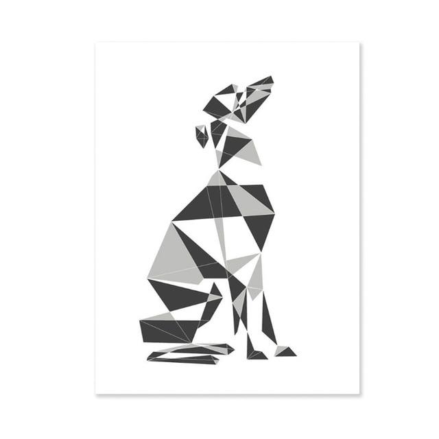 Scandinavian Elegance Dog Art My Wall Clock