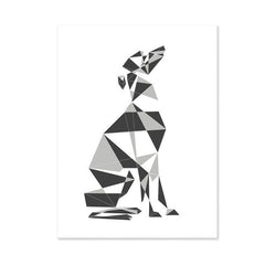 Scandinavian Elegance Dog Art My Wall Clock