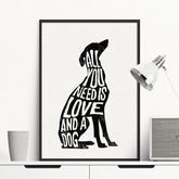 Scandinavian Elegance Dog Art My Wall Clock
