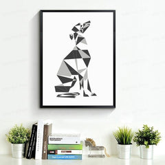 Scandinavian Elegance Dog Art My Wall Clock
