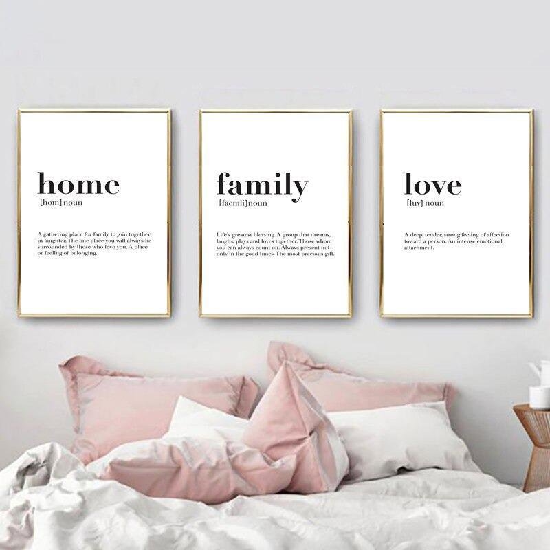 Scandinavian Family Art My Wall Clock