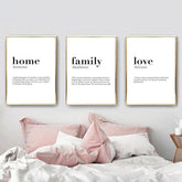 Scandinavian Family Art My Wall Clock