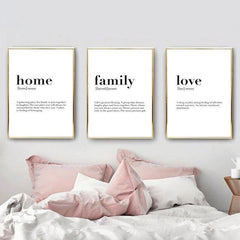 Scandinavian Family Art My Wall Clock