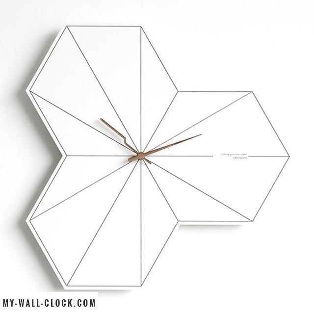 Scandinavian Hexagonal Clock My Wall Clock
