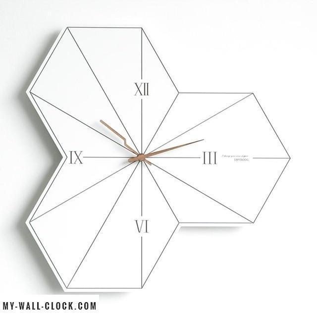 Scandinavian Hexagonal Clock My Wall Clock