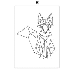 Scandinavian Origami Art on Canvas My Wall Clock