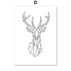 Scandinavian Origami Art on Canvas My Wall Clock