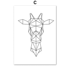 Scandinavian Origami Art on Canvas My Wall Clock