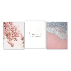 Scandinavian Pink Beach Wall Art My Wall Clock