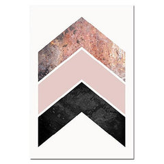 Scandinavian Pink Grey Canvas Art My Wall Clock