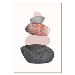 Scandinavian Pink Grey Canvas Art My Wall Clock