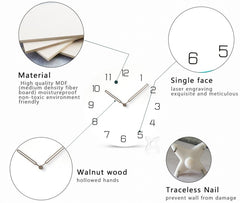 Scandinavian Square Clock My Wall Clock