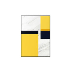 Scandinavian Yellow Abstract Canvas Art My Wall Clock