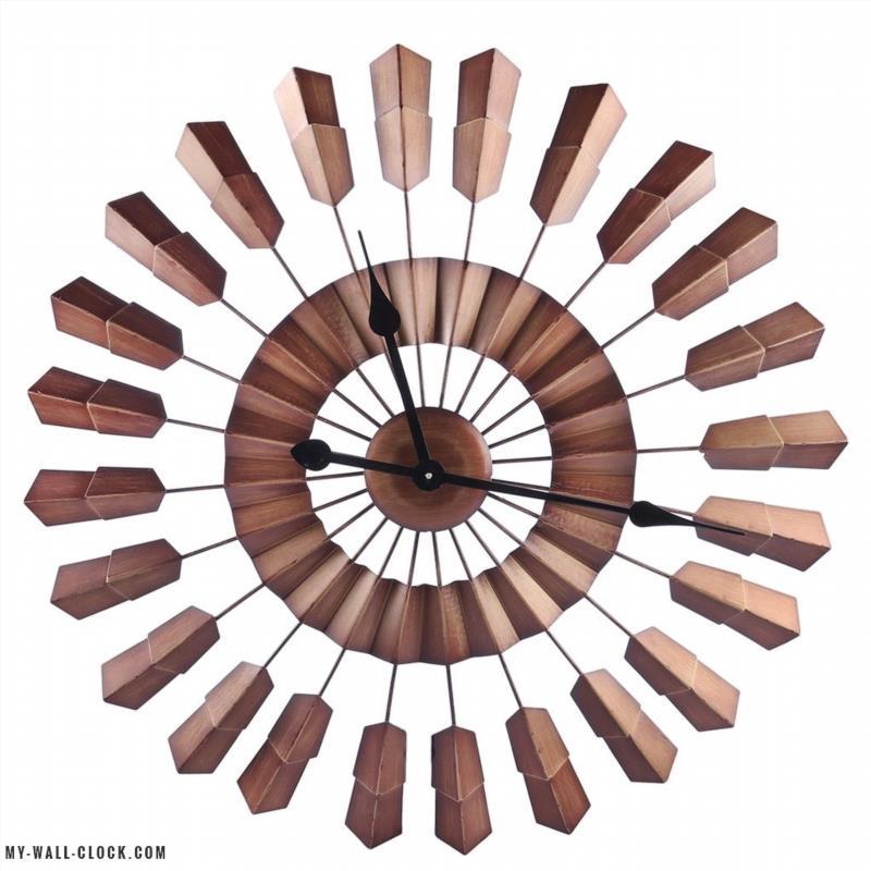 Steampunk Clock Metal Fins My Wall Clock