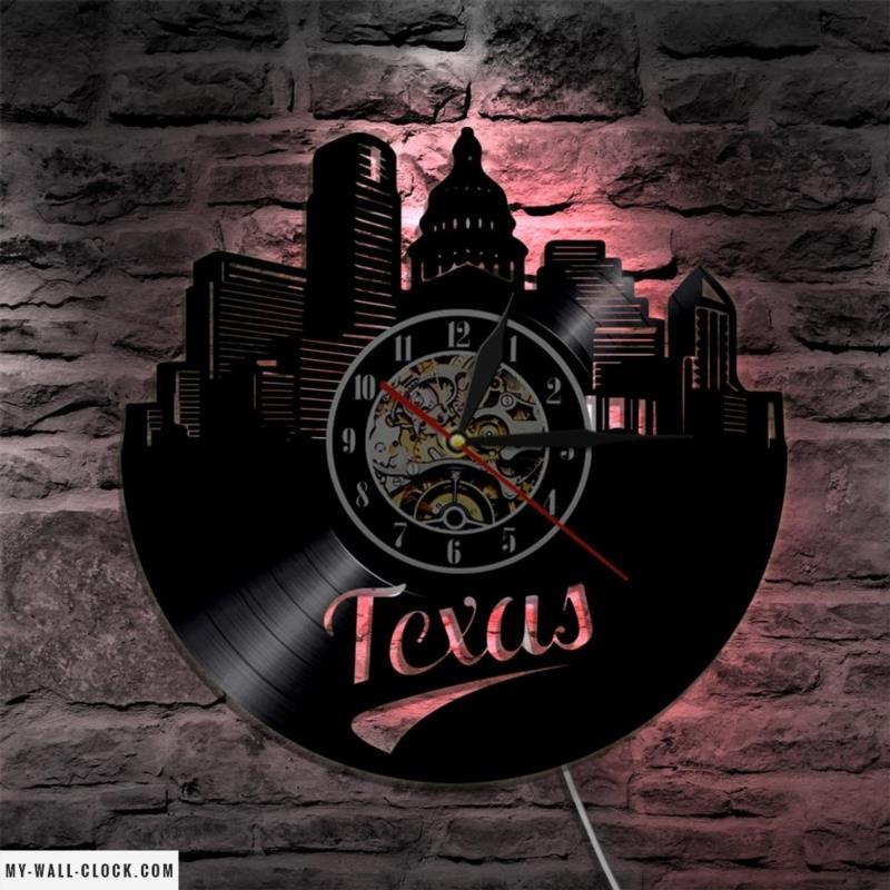 Texas Vinyl Clock My Wall Clock