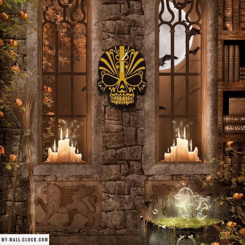 Tribal Skull Clock My Wall Clock