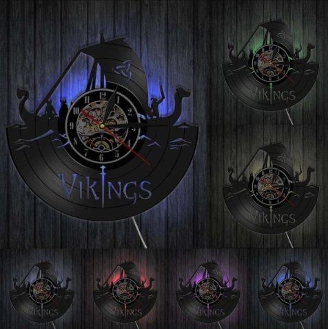 Viking Boat LED Clock My Wall Clock