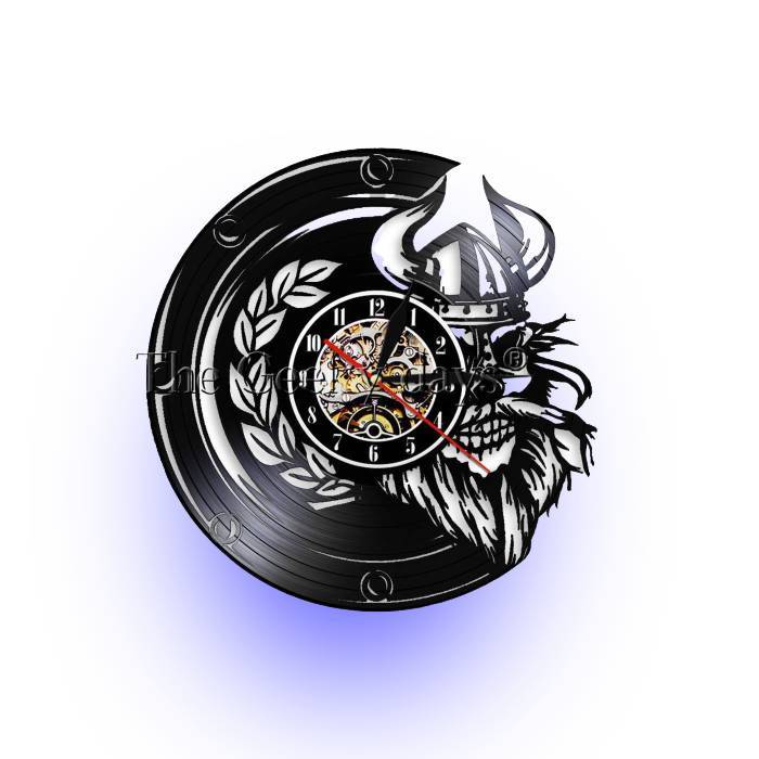 Viking Skull LED Clock My Wall Clock