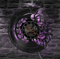 Viking Skull LED Clock My Wall Clock