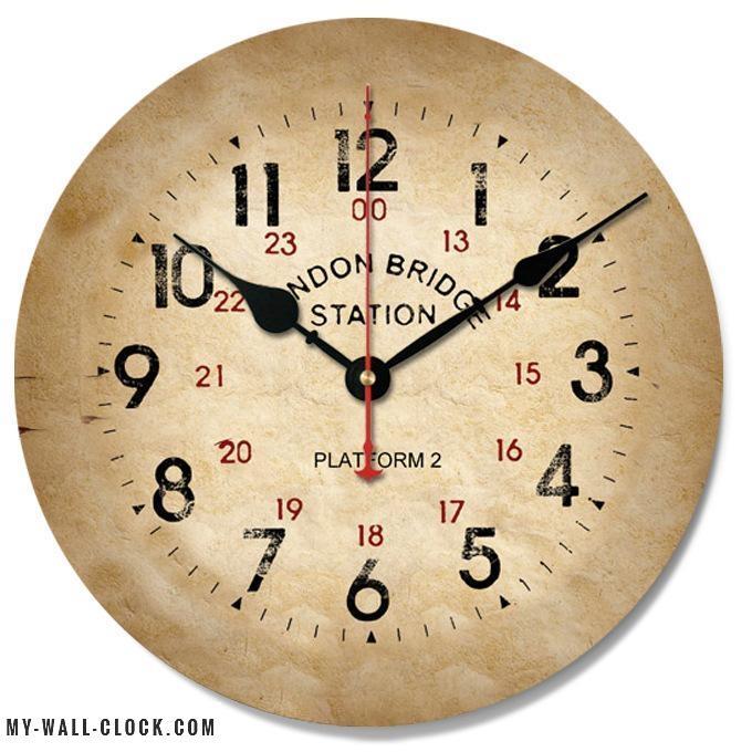 Vintage Clock London Station My Wall Clock