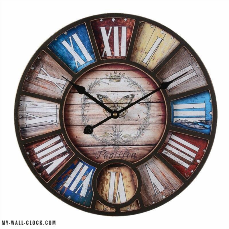 Vintage Clock Multicoloured Dial My Wall Clock