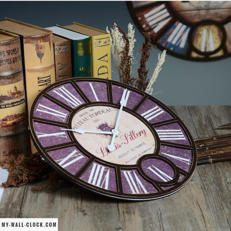 Vintage Clock Purple My Wall Clock