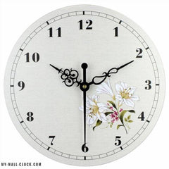 Vintage Orchid Flower Clock My Wall Clock