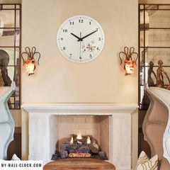 Vintage Orchid Flower Clock My Wall Clock