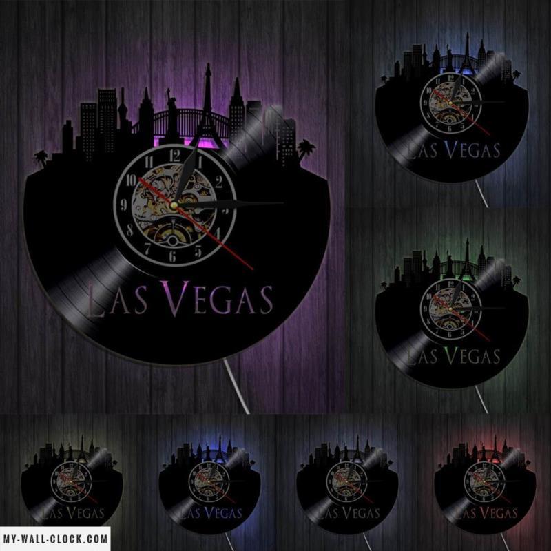 Vinyl Clock Las Vegas My Wall Clock