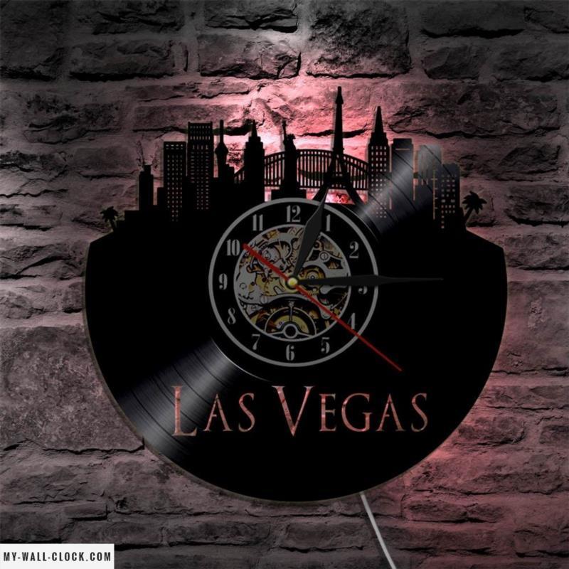 Vinyl Clock Las Vegas My Wall Clock