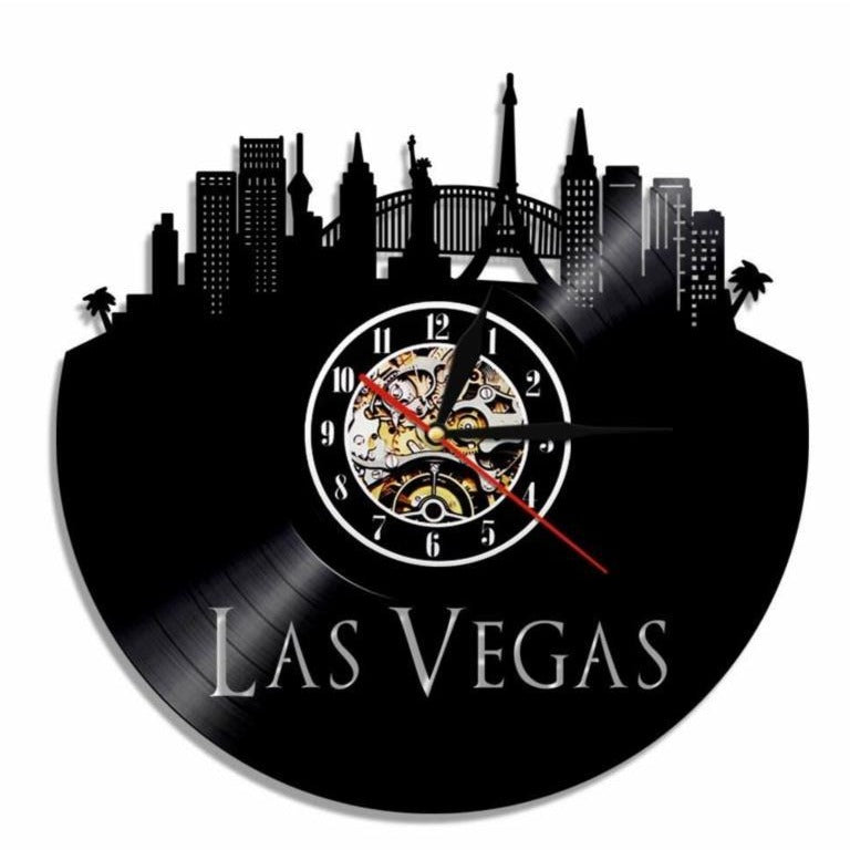 Vinyl Clock Las Vegas My Wall Clock