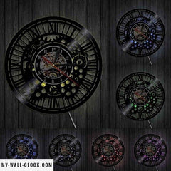 Vinyl Clock Steampunk Gears My Wall Clock