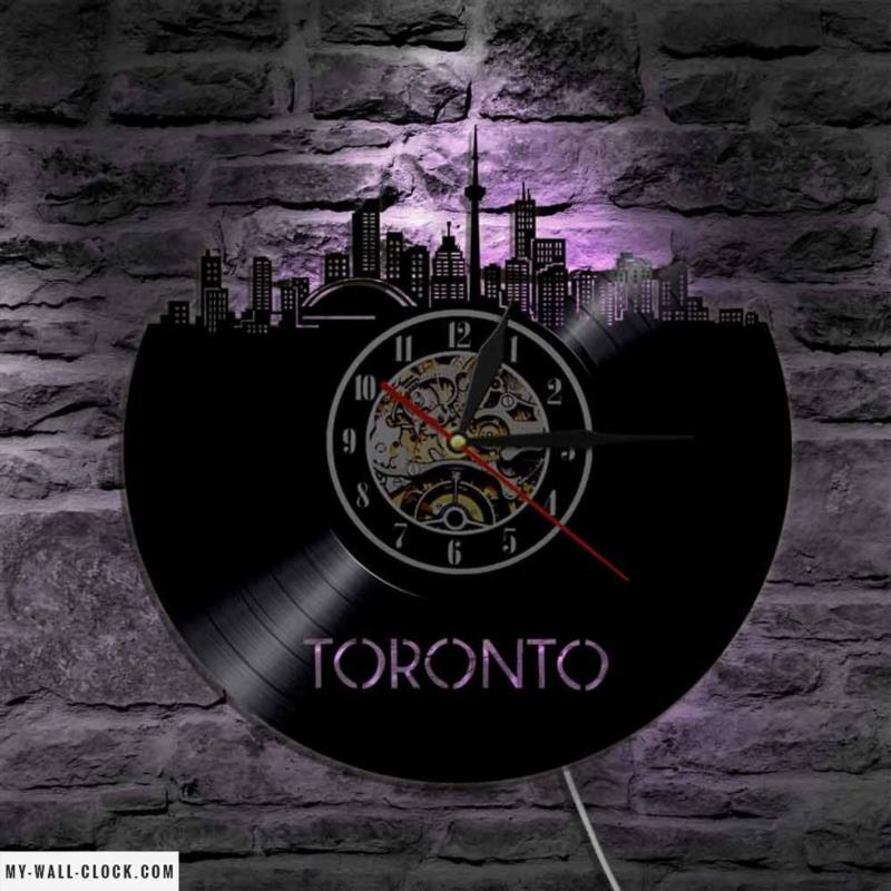 Vinyl Clock Toronto My Wall Clock