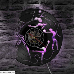 Vinyl Gymnastic Clock My Wall Clock