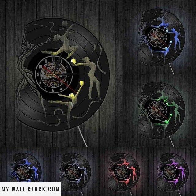 Vinyl Gymnastic Clock My Wall Clock