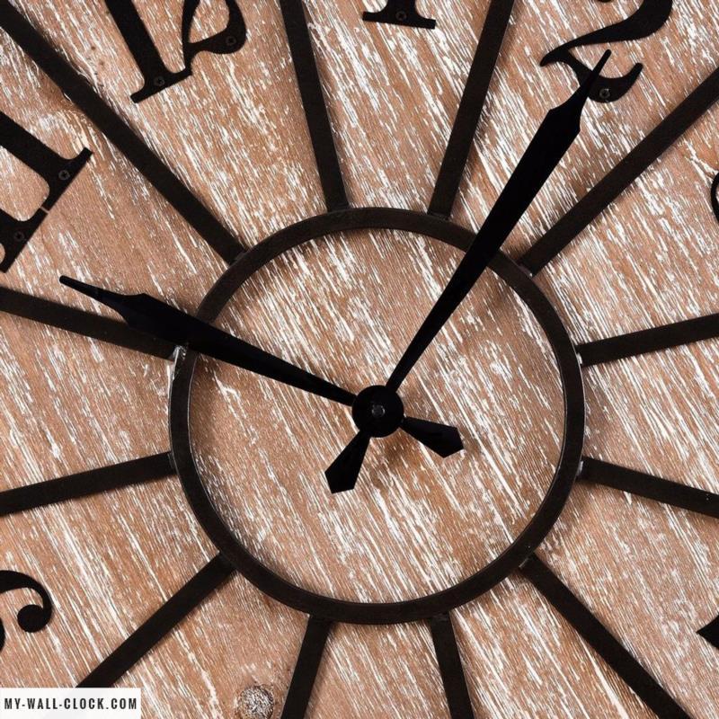 Wood and Metal Clock Giant Trend My Wall Clock