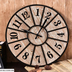 Wood and Metal Clock Giant Trend My Wall Clock