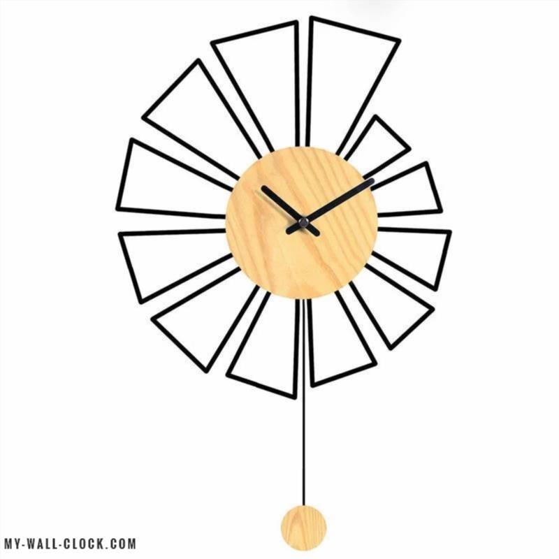 Wood and Metal Clock Original Shape My Wall Clock