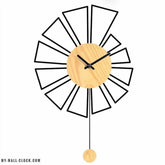 Wood and Metal Clock Original Shape My Wall Clock
