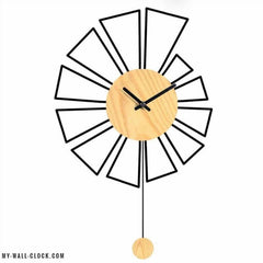 Wood and Metal Clock Original Shape My Wall Clock