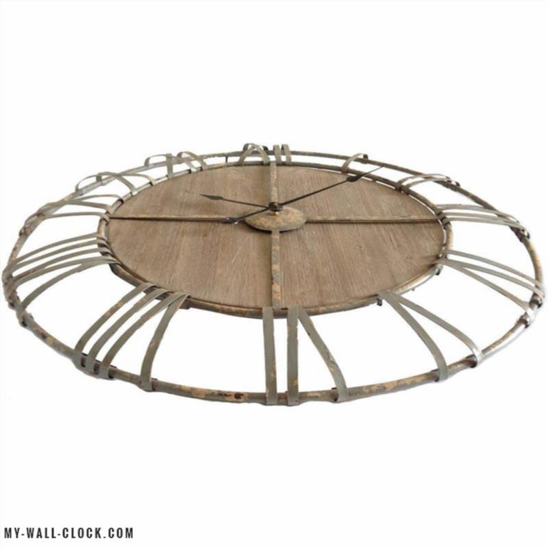 Wood and Metal Industrial Style Clock My Wall Clock