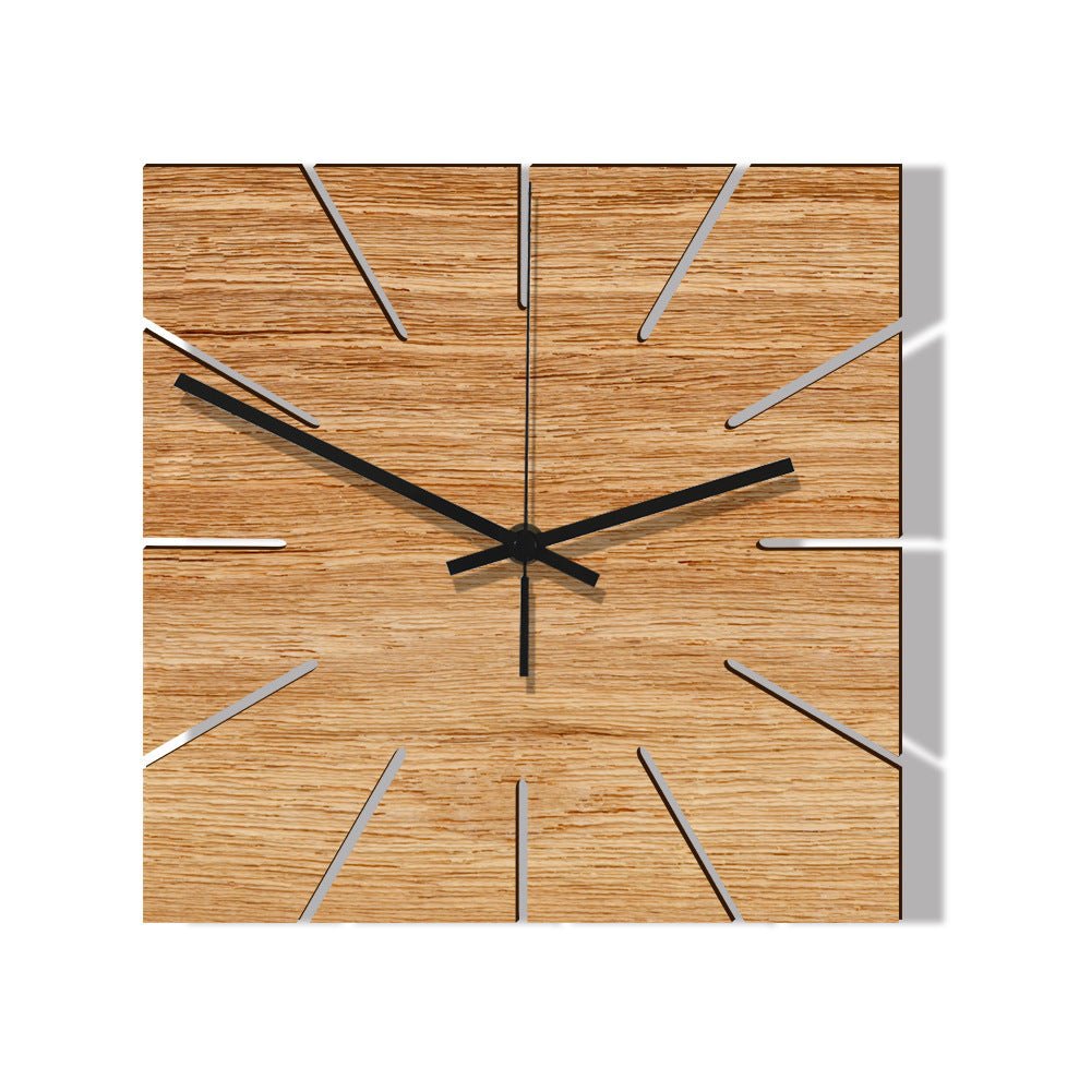 Wooden Clock Elegant Square My Wall Clock