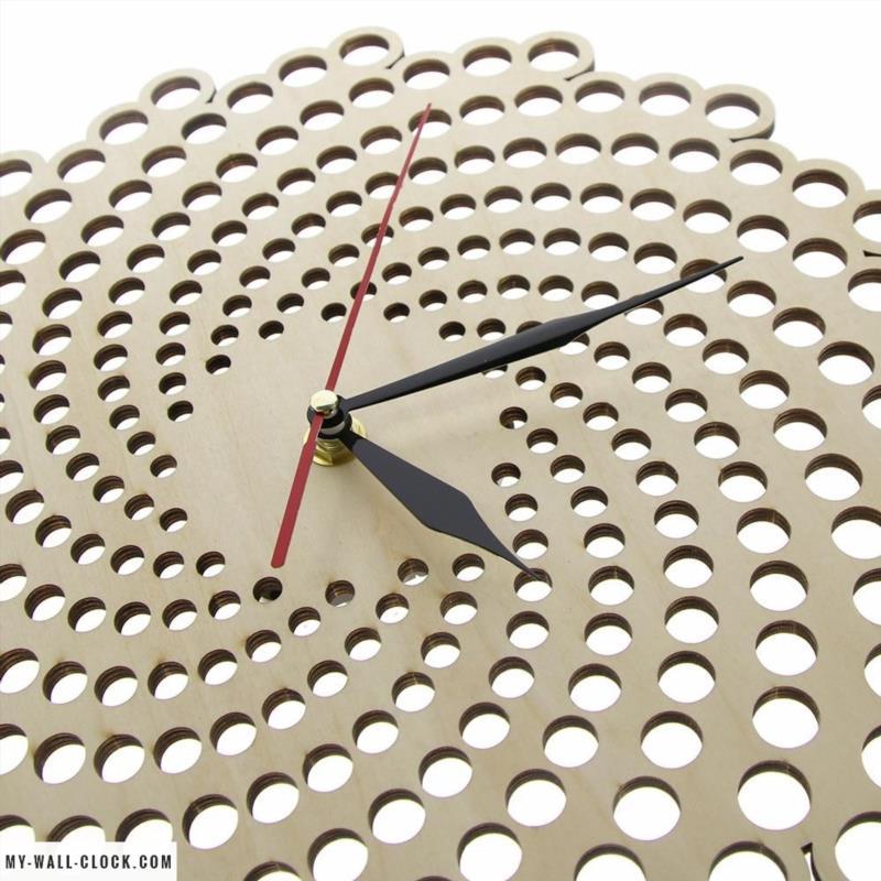 Wooden Clock Infinite Spirals My Wall Clock