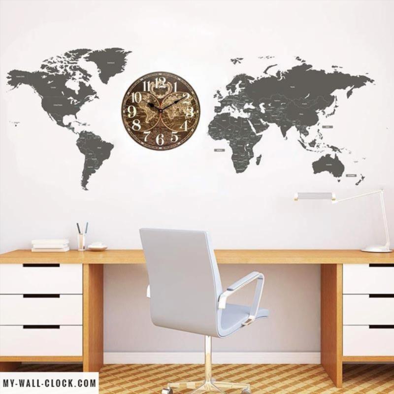 Wooden Clock Planisphere My Wall Clock