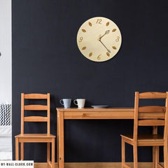 Wooden Clock Small Leaves My Wall Clock