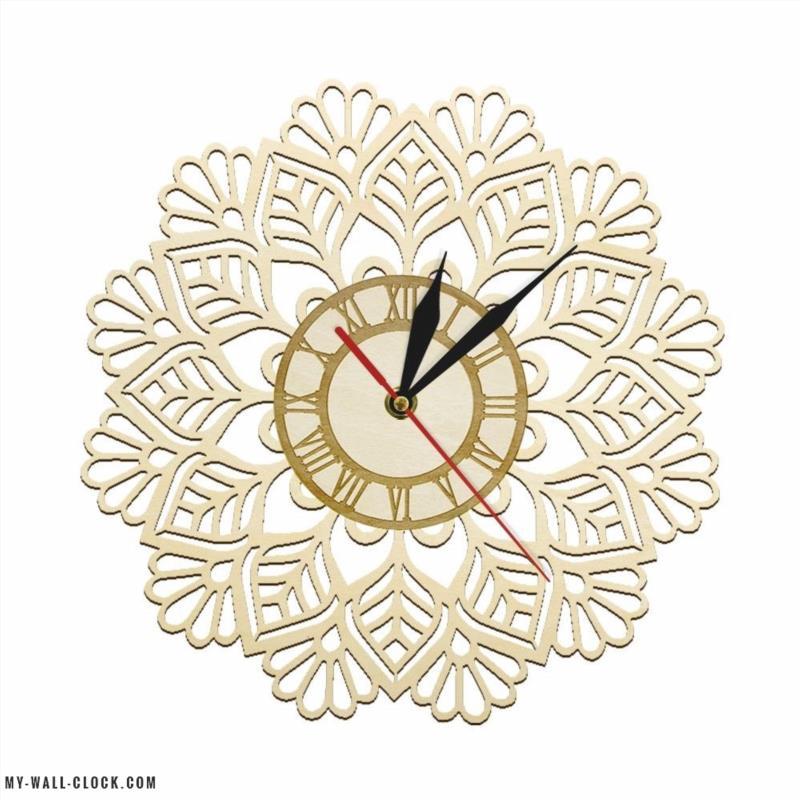 Wooden Clock Snowflake My Wall Clock