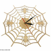Wooden Clock Spider's Web My Wall Clock