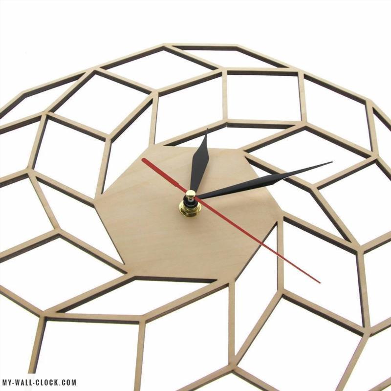 Wooden Clock Swirl Shape My Wall Clock