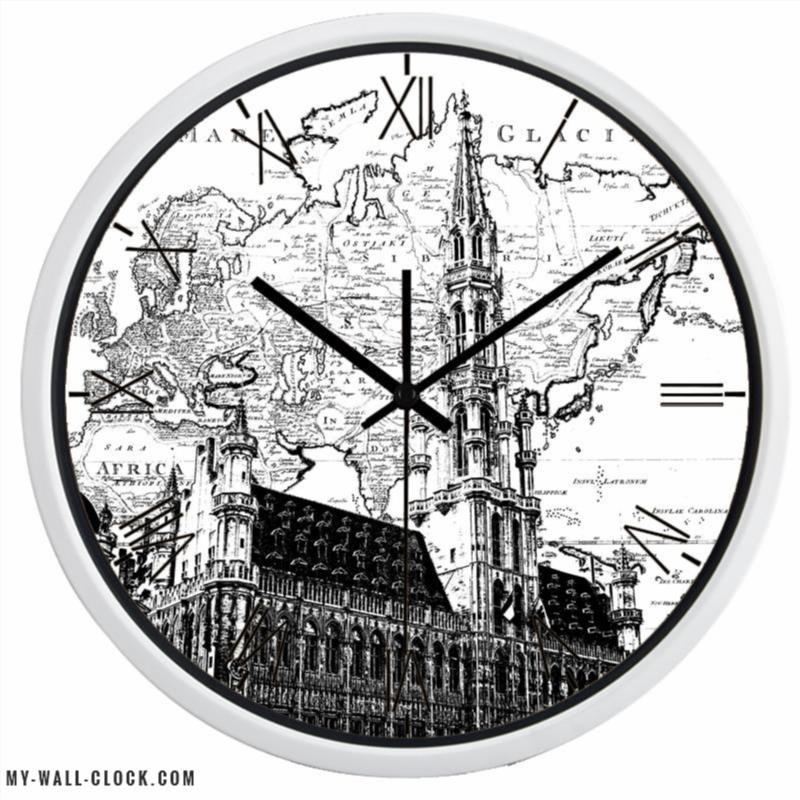 World Clock European Monument My Wall Clock